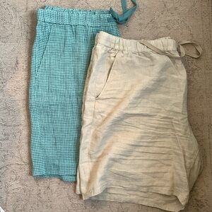 Eileen Fisher Organic‎ Linen Shorts Size 1X